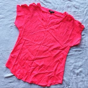 Express pink lattice sleeve top SZ xs